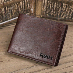 Retro Texture Men's Wallet Short Wallet Soft Leather Small Wallet