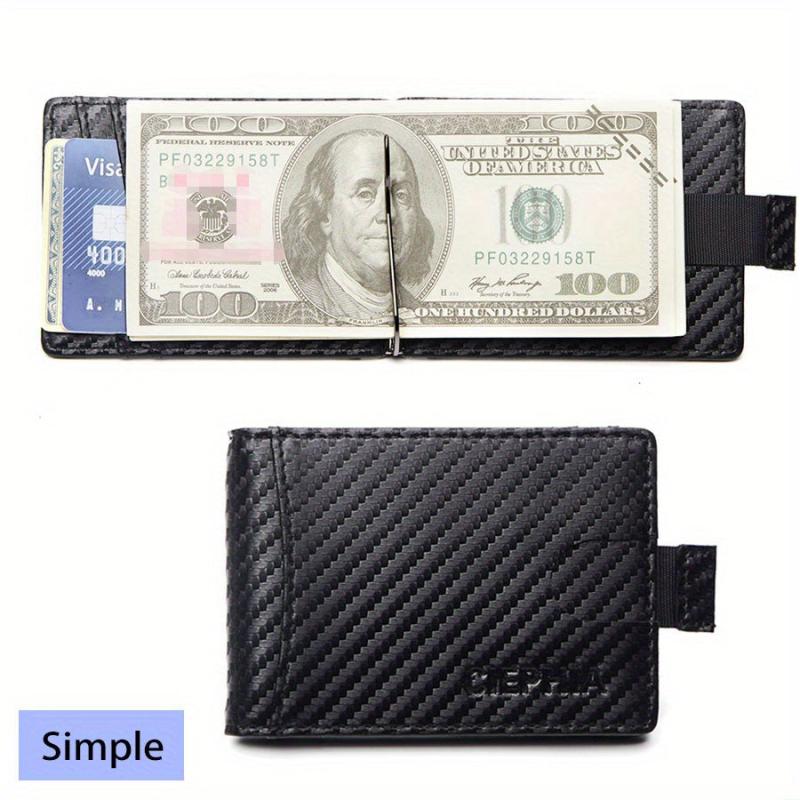Carbon Fiber RFID Wallet for Men - Anti-theft Brush Bifold Credit Card Wallet