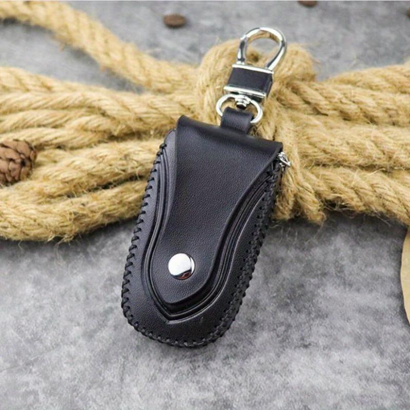 Leather Hand Stitch Car Key Bag Holder Waist Hanging Key Case