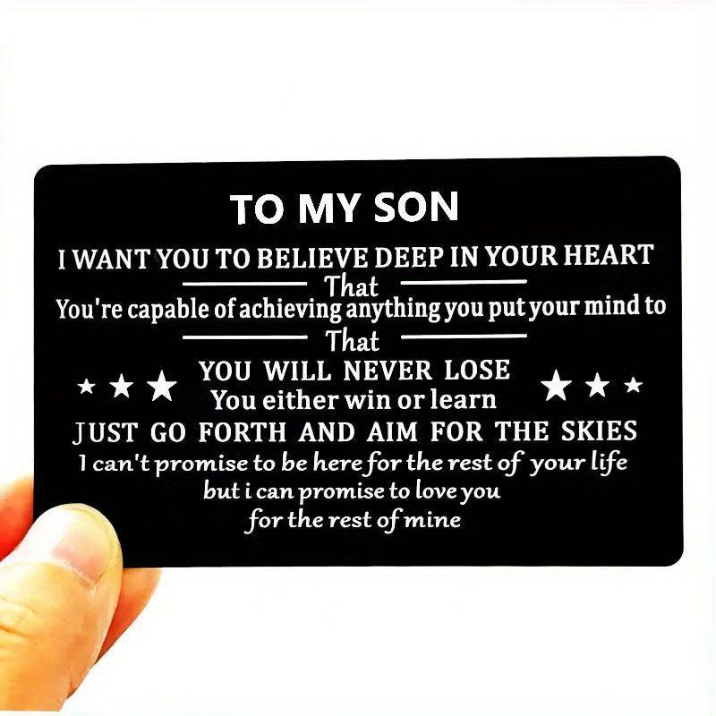 Engraved Wallet Insert Card for Daughter Son Grandson Granddaughter
