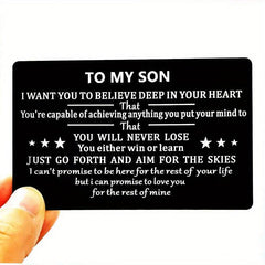 Engraved Wallet Insert Card for Daughter Son Grandson Granddaughter