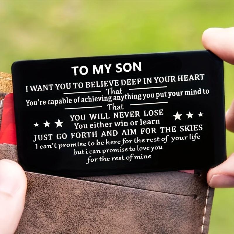 Engraved Wallet Insert Card for Daughter Son Grandson Granddaughter