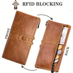 RFID Blocking Bifold Card Holder Clutch Wallet