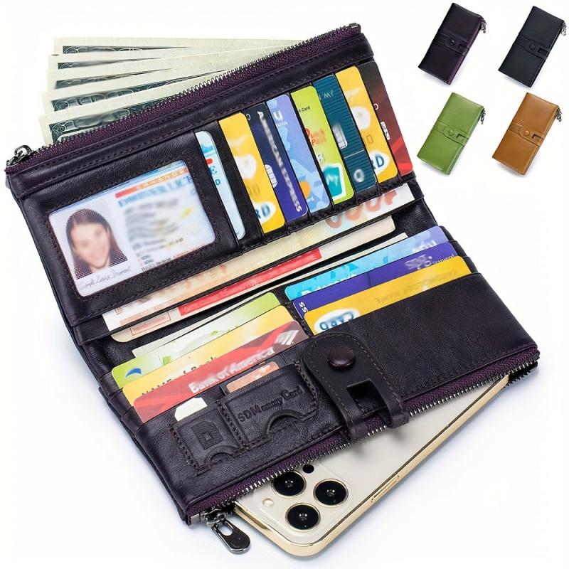 RFID Blocking Bifold Card Holder Clutch Wallet
