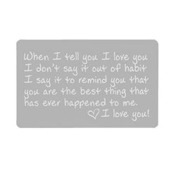 Metal Card Wallet - Love You Postcard Business Card