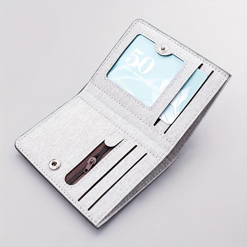 Men's Canvas Wallet Zipper Coin Purse Card Holder