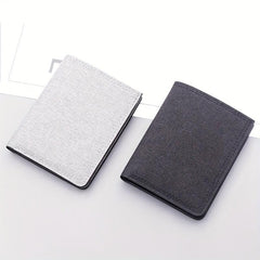 Men's Canvas Wallet Zipper Coin Purse Card Holder