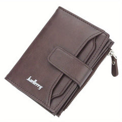 Baellerry18 Cards Men's Business Wallet Short PU Leather Buckle