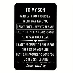 Engraved Wallet Insert Card For Son Daughter From Dad Mom Birthday Gift