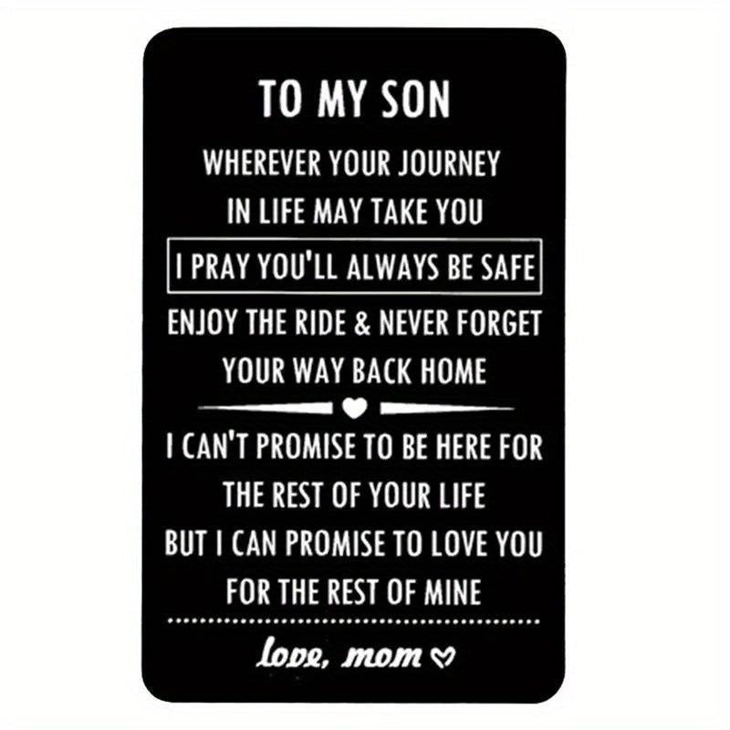 Engraved Wallet Insert Card For Son Daughter From Dad Mom Birthday Gift