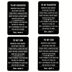Engraved Wallet Insert Card For Son Daughter From Dad Mom Birthday Gift