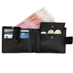 Men's Leather Trifold Eagle Pattern Wallet
