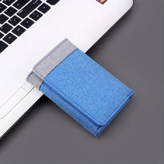 Men's Canvas Three fold Short Wallet Contrast Casual Wallet