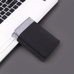 Men's Canvas Three fold Short Wallet Contrast Casual Wallet