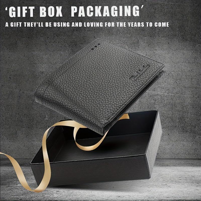 RFID Blocking Leather Wallet w/ Coin Pouch