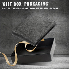 RFID Blocking Leather Wallet w/ Coin Pouch