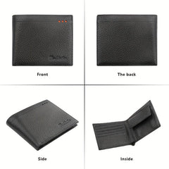 RFID Blocking Leather Wallet w/ Coin Pouch