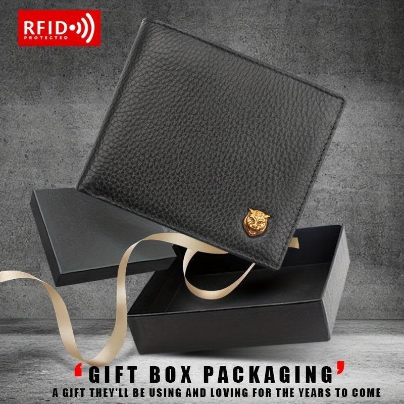Men's Leather Money Clip Wallet RFID Card Holder