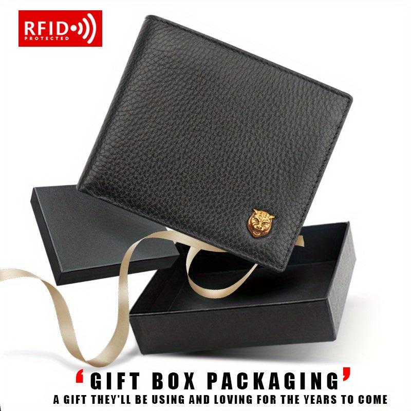 Men's Leather Money Clip Wallet RFID Card Holder