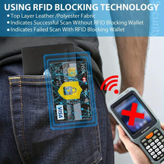 RFID Blocking Trifold Wallet Leather