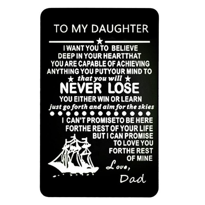 Personalized Metal Engraved Wallet Card