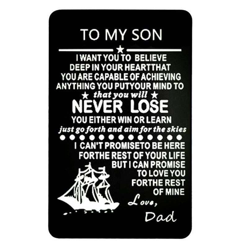 Personalized Metal Engraved Wallet Card