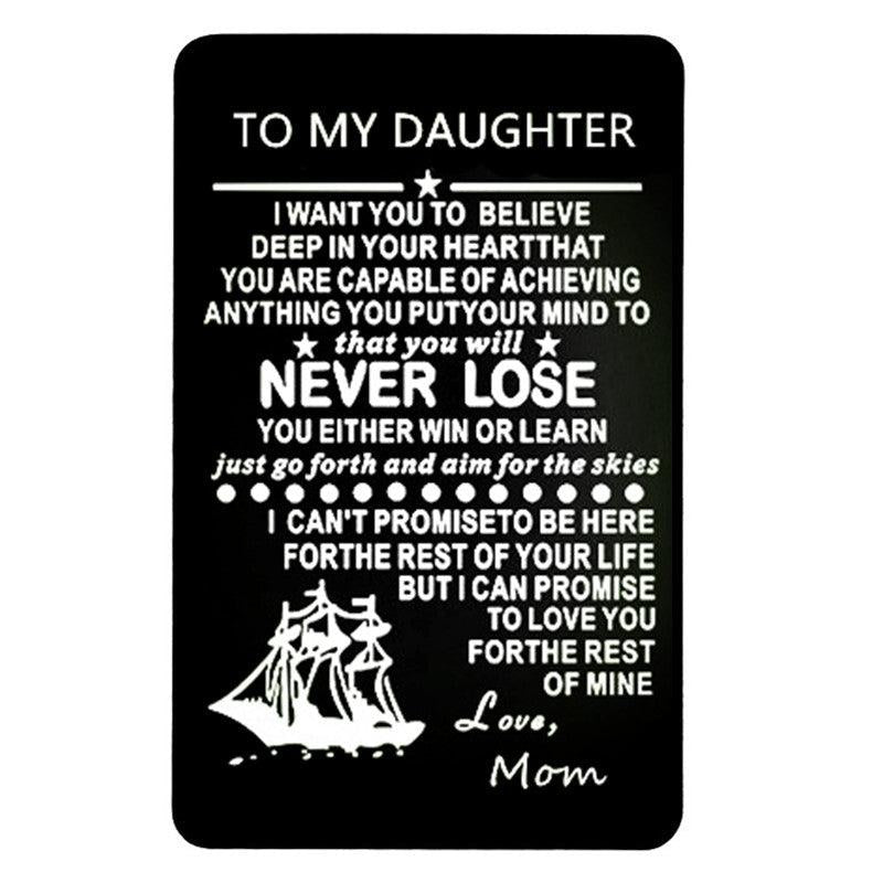 Personalized Metal Engraved Wallet Card