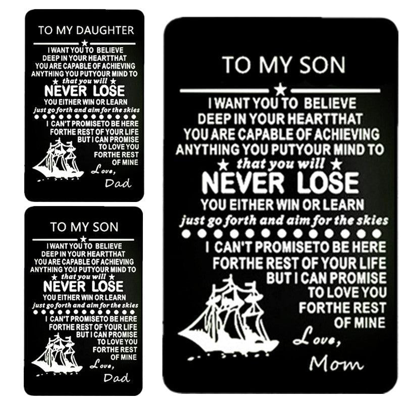 Personalized Metal Engraved Wallet Card