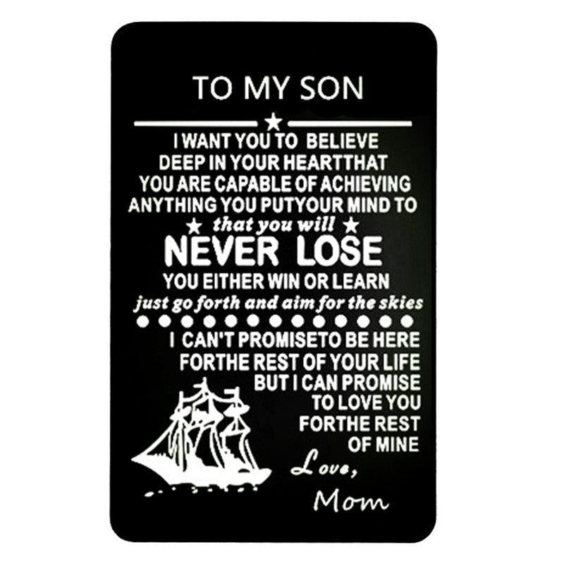Personalized Metal Engraved Wallet Card
