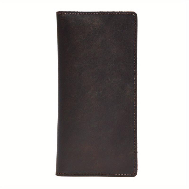 Vintage Cow Leather Wallet Men Long Wallet Clutch Bag Male Purse