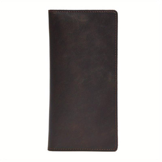 Vintage Cow Leather Wallet Men Long Wallet Clutch Bag Male Purse