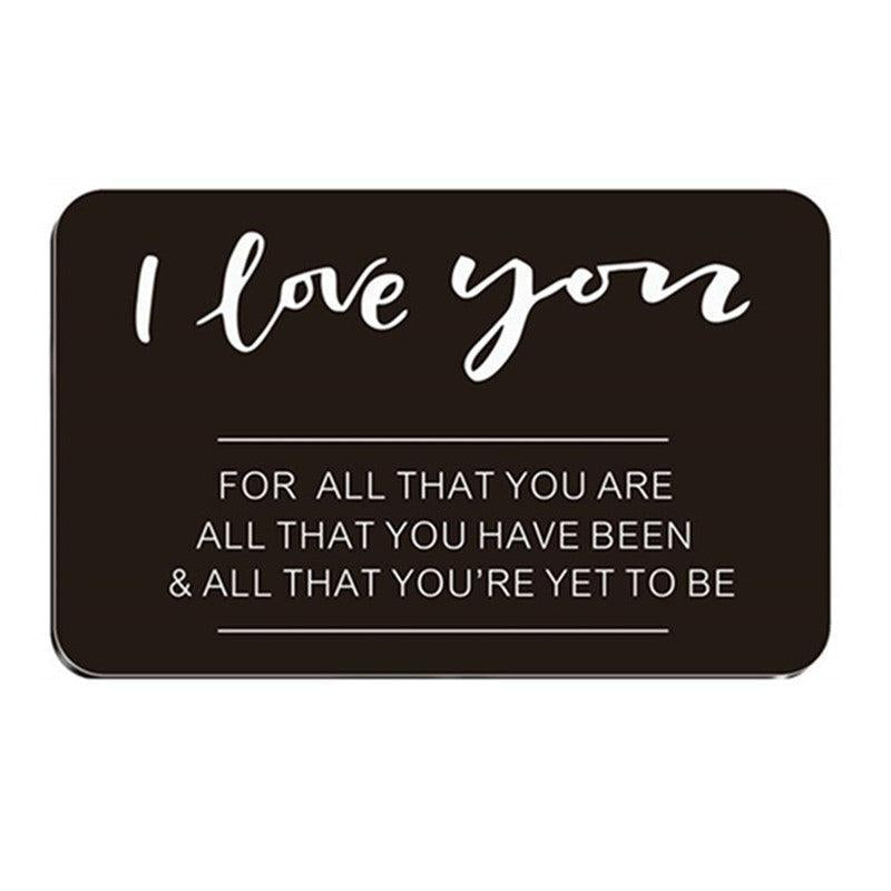 Metal Wallet Insert Card - Anniversary Gift for Him