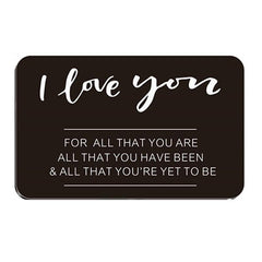 Metal Wallet Insert Card - Anniversary Gift for Him
