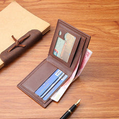 Men's Short Wallet Horizontal Weave Contrast Colors Student Wallet