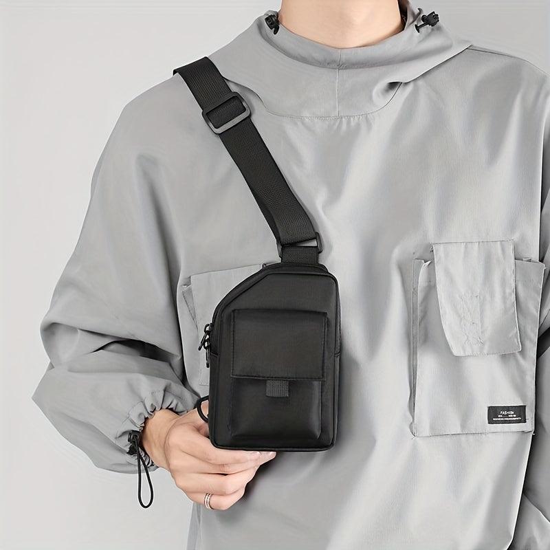 Men's Casual Shoulder Bag Waterproof Chest Bag For Outdoor Sports