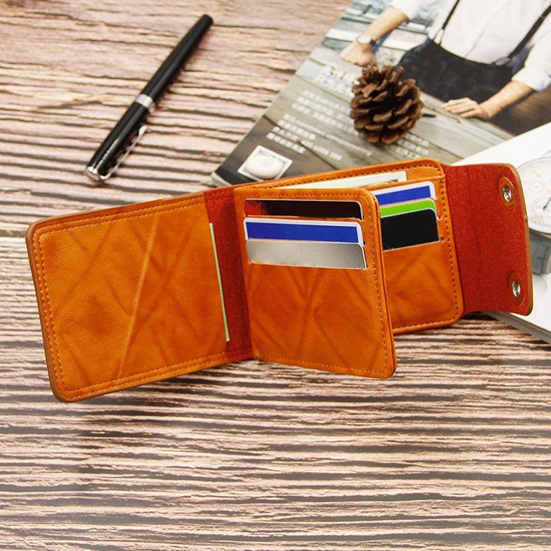 Dollar Pattern Bifold Wallets PU Leather Credit Card Holder Money Clip