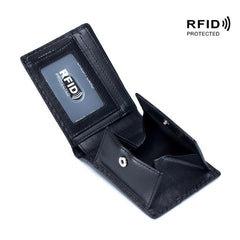 Carbon Fiber Leather Slim Wallet Men RFID Money Clip Front Pocket