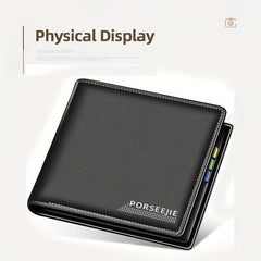 Men's Casual PU Leather Wallet Card Holder