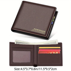 Men's Casual PU Leather Wallet Card Holder