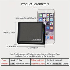 Men's Casual PU Leather Wallet Card Holder