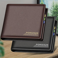 Men's Casual PU Leather Wallet Card Holder