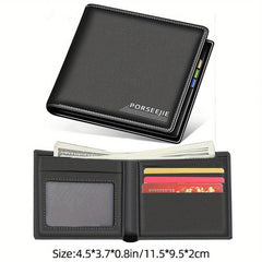 Men's Casual PU Leather Wallet Card Holder