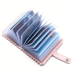 26 Card Slot PU Leather Credit Card Storage Bag Unisex Maple Leaf Pattern