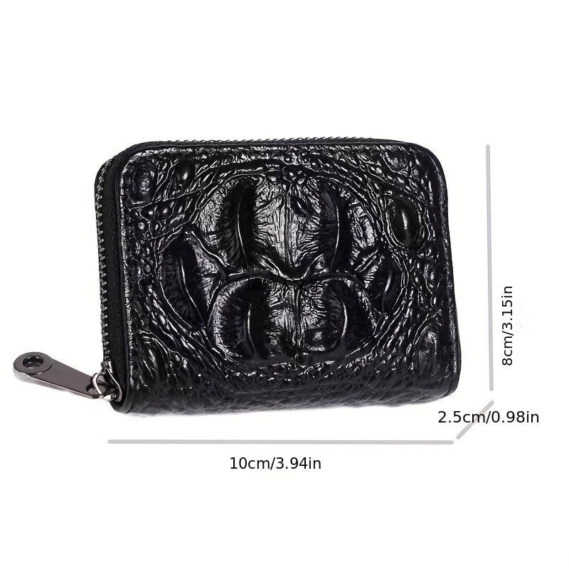 Leather Card Holder Zipper Wallet Purse Card Bag
