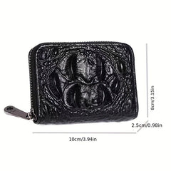 Leather Card Holder Zipper Wallet Purse Card Bag