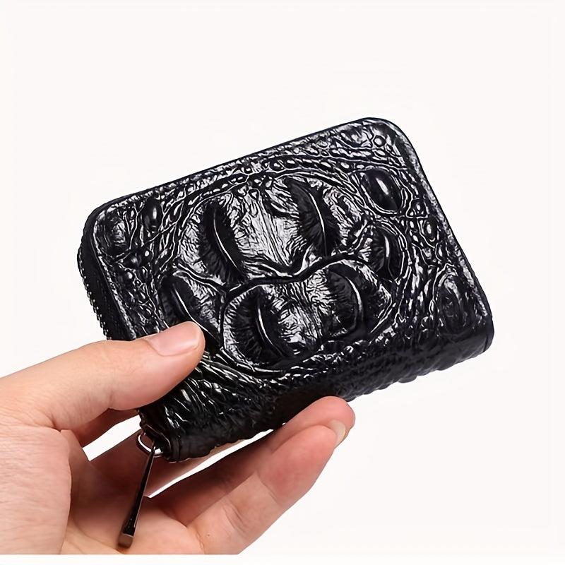 Leather Card Holder Zipper Wallet Purse Card Bag
