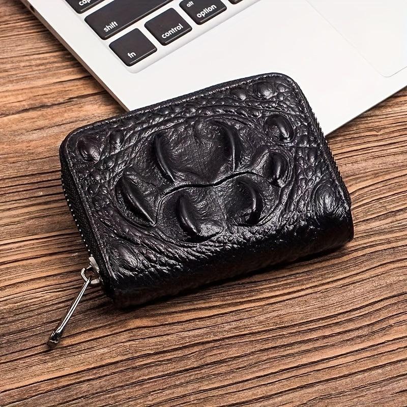 Leather Card Holder Zipper Wallet Purse Card Bag