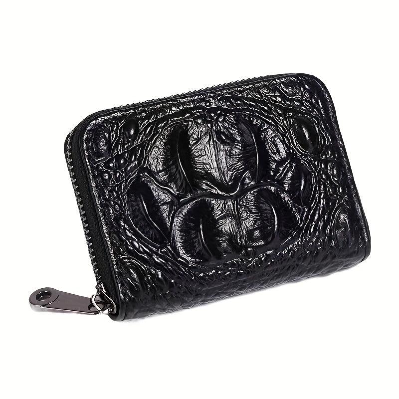 Leather Card Holder Zipper Wallet Purse Card Bag