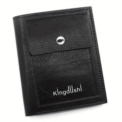 Men's Leather Tri Fold Wallet Money Clip Card Holder