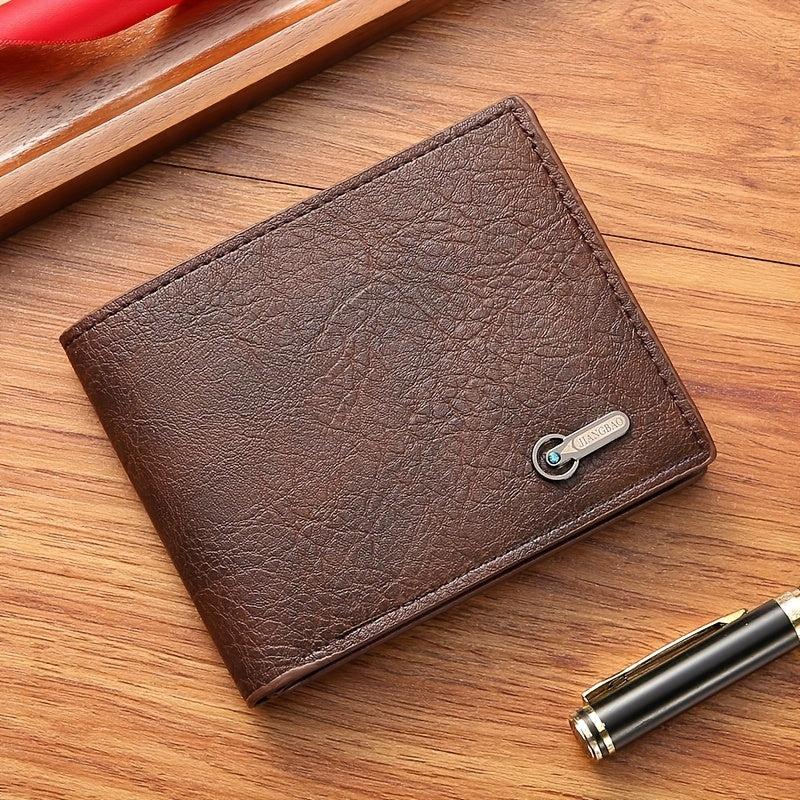 Men's Business Casual Short Leather Wallet